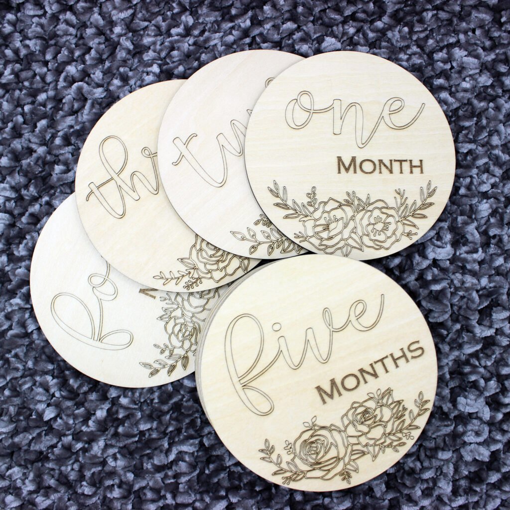 Baby Milestones with Floral Detail